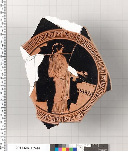 Terracotta fragment of a kylix (drinking cup)
