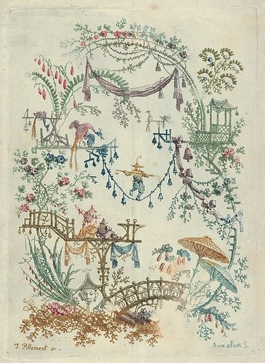 Chinoiserie, from "Nouvelle Suite de Cahiers arabesques chinois a l'usage des dessinateurs et des peintres"