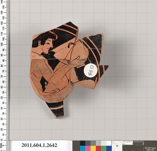 Terracotta fragment of a kylix (drinking cup)