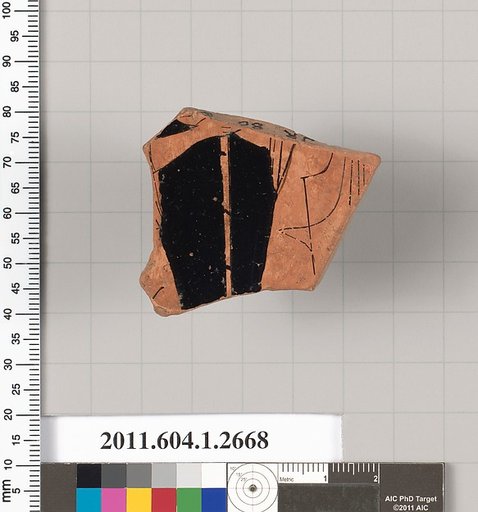 Terracotta fragment of a kylix (drinking cup)