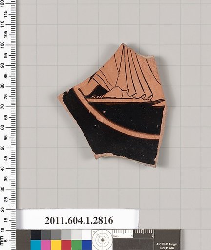 Terracotta fragment of a kylix (drinking cup)
