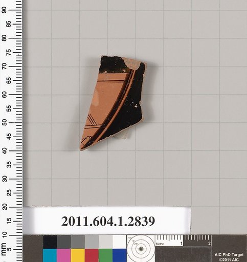 Terracotta fragment of a kylix (drinking cup)
