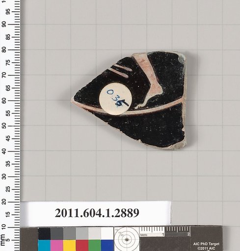 Terracotta fragment of a kylix (drinking cup)