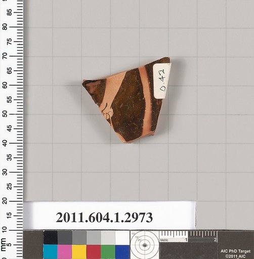 Terracotta fragment of a kylix (drinking cup)