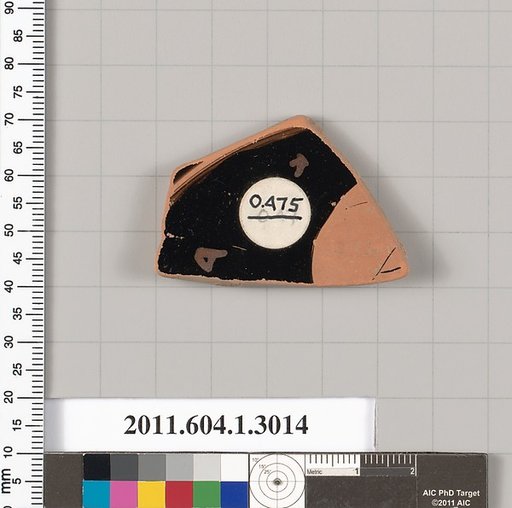 Terracotta fragment of a kylix (drinking cup)