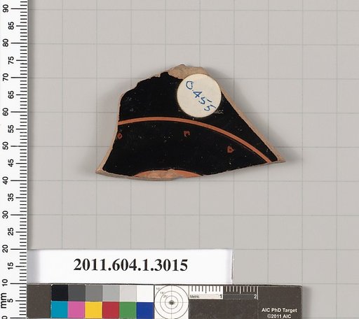 Terracotta fragment of a kylix (drinking cup)