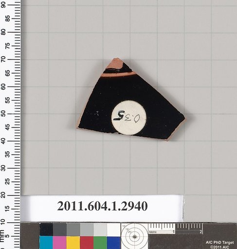 Terracotta fragment of a kylix (drinking cup)