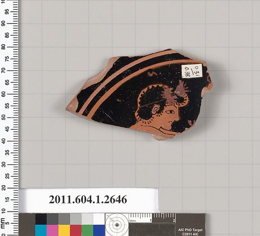 Terracotta fragment of a kylix (drinking cup)