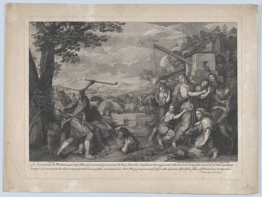 Moses Defending the Daughers of Jethro, after Le Brun