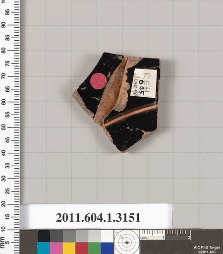 Terracotta fragment of a kylix (drinking cup)