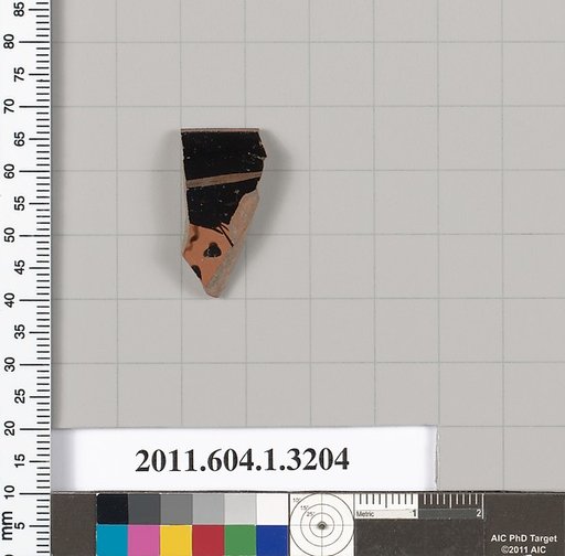 Terracotta rim fragment of a kylix (drinking cup)