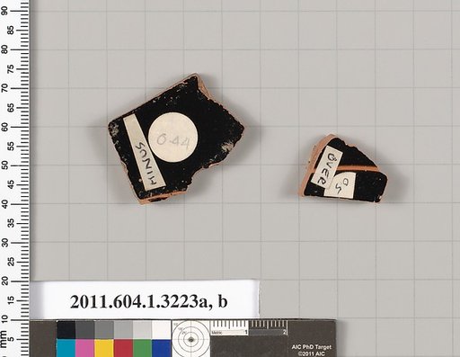 Terracotta fragments of kylikes (drinking cups)