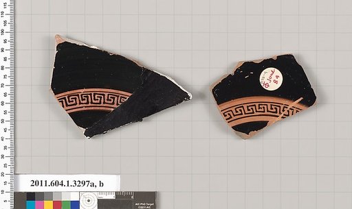 Terracotta fragments of kylikes (drinking cups)