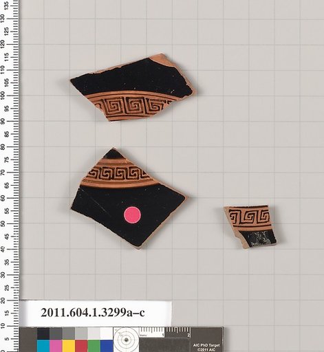 Terracotta fragments of kylikes (drinking cups)