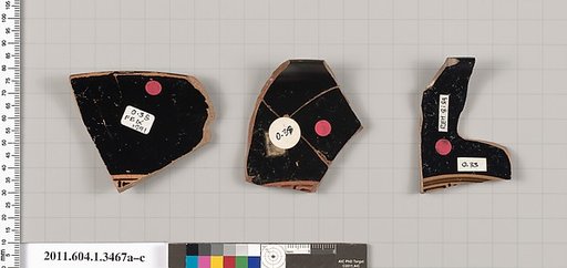 Terracotta rim fragments of kylikes (drinking cups)