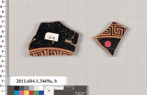 Terracotta fragments of kylikes (drinking cups)