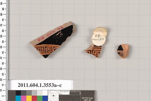 Terracotta fragments of kylikes (drinking cups)