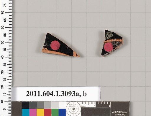 Terracotta fragments of kylikes (drinking cups)