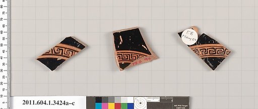 Terracotta fragments of kylikes (drinking cups)