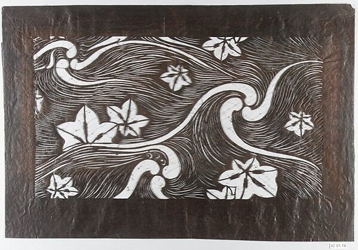 Stencil with Pattern of Maple Leaves on Water