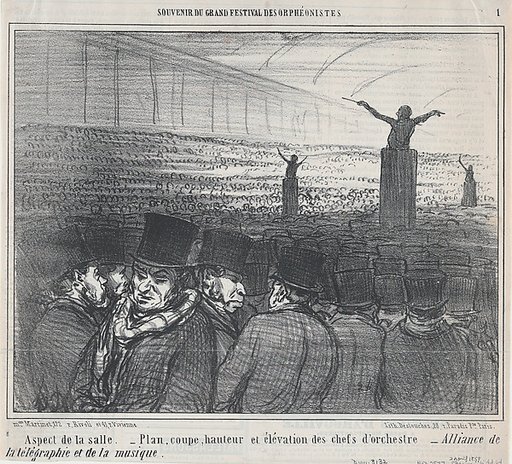 Aspect de la salle..., from Actualités, published in Le Charivari, April 2, 1859