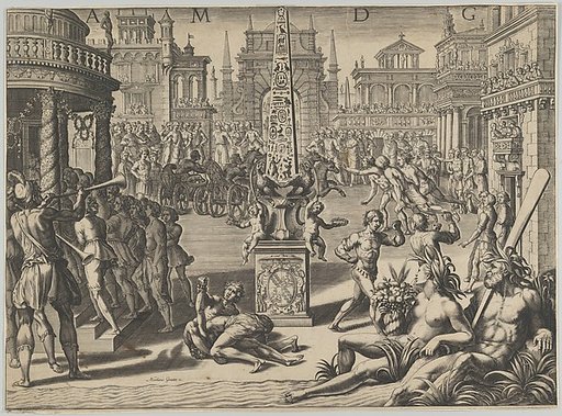 Horse Racing in a Roman Hippodrome