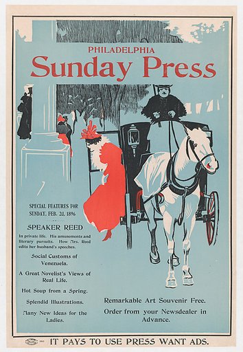Advertisement for Philadelphia Sunday Press, February 2, 1896