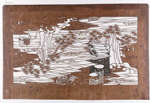Stencil with Theme from Matsukaze