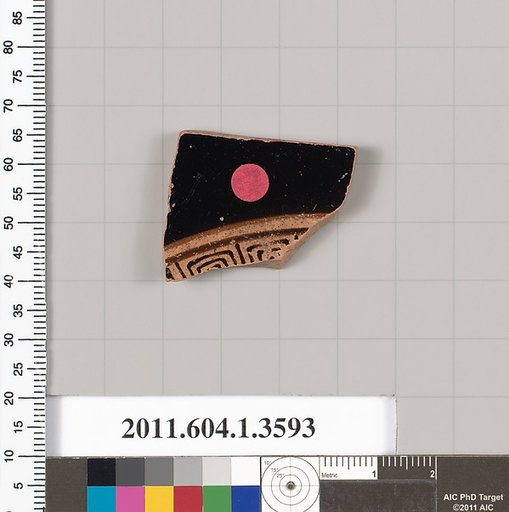 Terracotta fragment of a kylix (drinking cup)