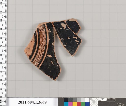 Terracotta fragment of a kylix (drinking cup)