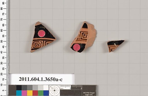 Terracotta fragments of kylikes (drinking cups)