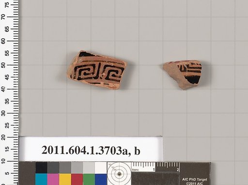Terracotta fragments of kylikes (drinking cups)