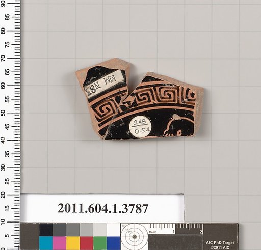 Terracotta fragment of a kylix (drinking cup)