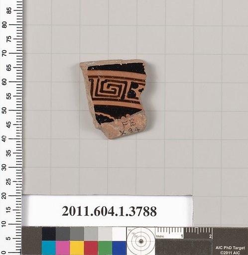 Terracotta fragment of a kylix (drinking cup)