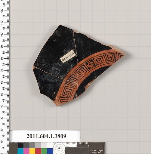 Terracotta fragment of a kylix (drinking cup)