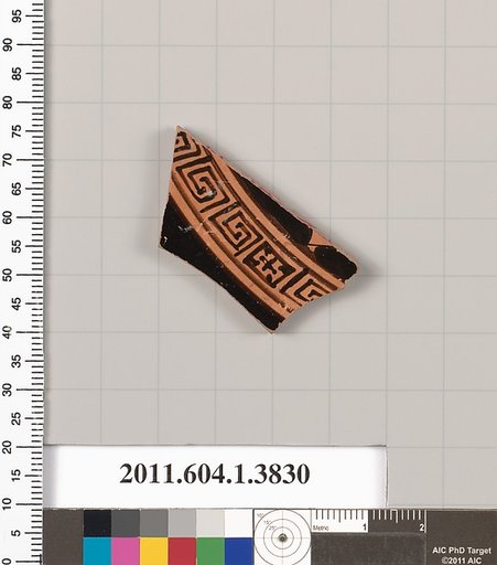 Terracotta fragment of a kylix (drinking cup)