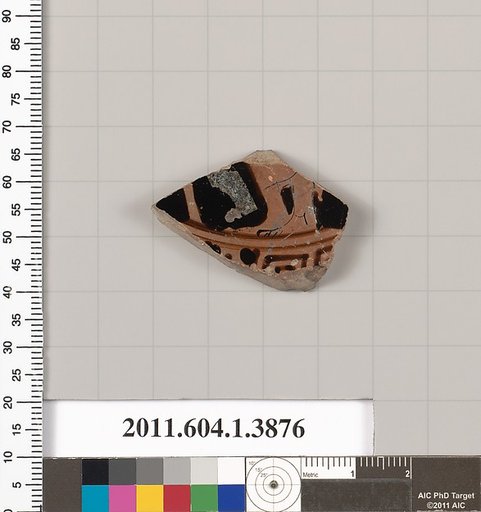 Terracotta fragment of a kylix (drinking cup)