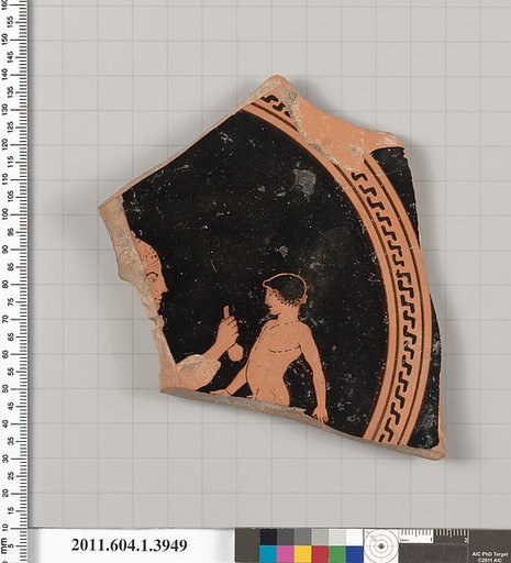 Terracotta fragment of a kylix (drinking cup)