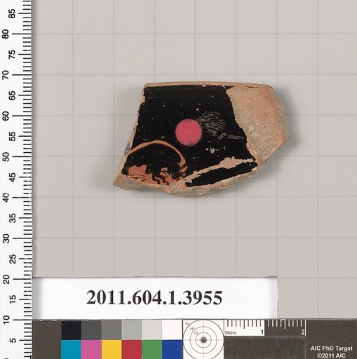 Terracotta rim fragment of a kylix (drinking cup)