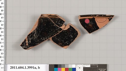 Terracotta fragments of a kylix (drinking cup)