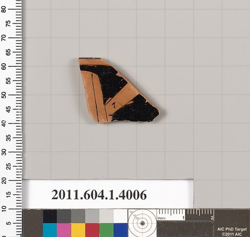 Terracotta rim fragment of a kylix (drinking cup)