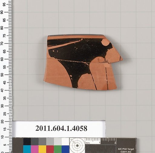 Terracotta rim fragment of a kylix (drinking cup)