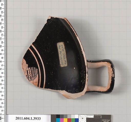 Terracotta fragment of a kylix (drinking cup)