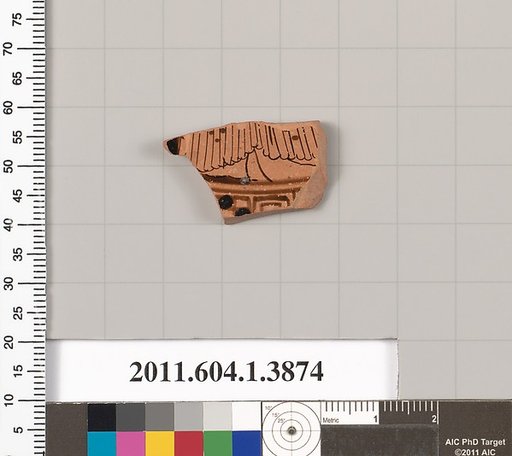 Terracotta fragment of a kylix (drinking cup)