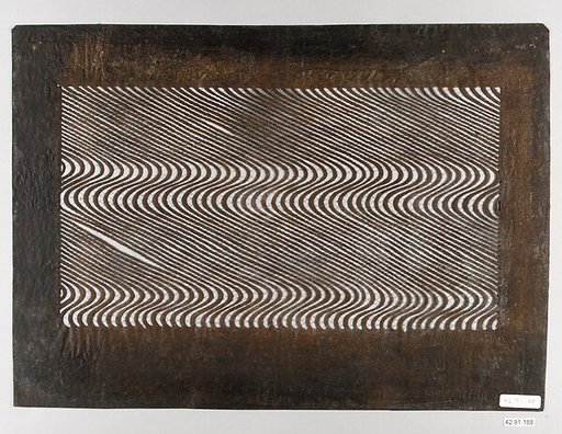 Stencil with Pattern of Parallel, Undulating Lines