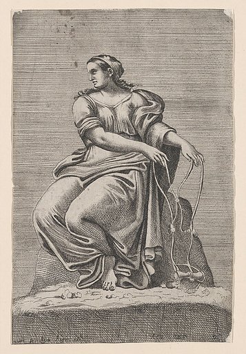 Seated Figure of Justice, from Farnese Palace, after Annibale and Agostino Carracci