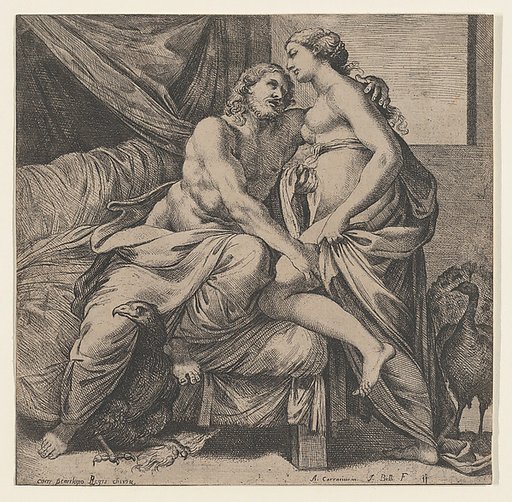 Jupiter embracing Juno, from "La Gallerie du Palais Farnaise de la ville de Rome"