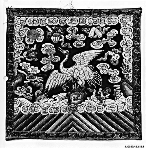 Rank Badge with White Crane