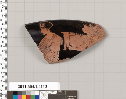 Terracotta fragment of a kylix (drinking cup)