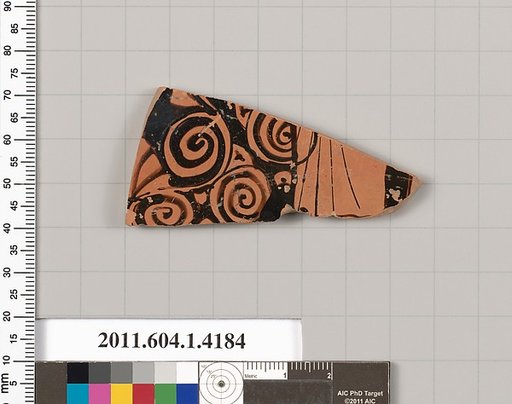 Terracotta fragment of a kylix (drinking cup)